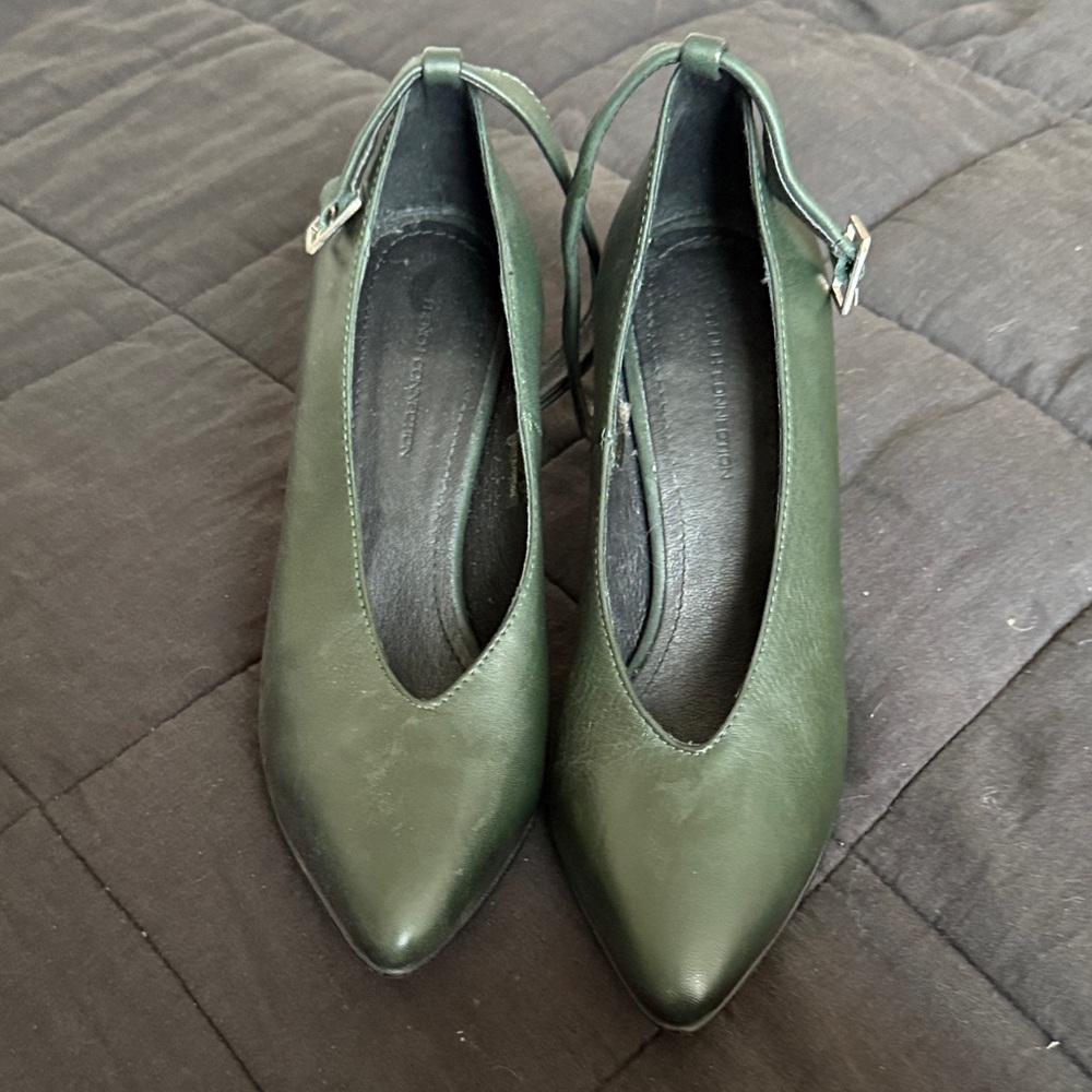 French Connection Dark Green Heels